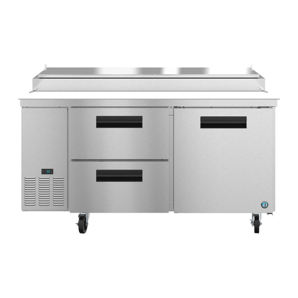 Hoshizaki PR67A-D2 Refrigerator, Two Section Pizza Prep Table, Drawer/Door Combo