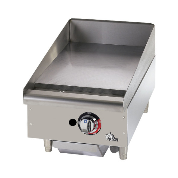 Star 615TF 15" Star-Max Embedded Modulating Thermostat Gas Griddle - Polished Steel