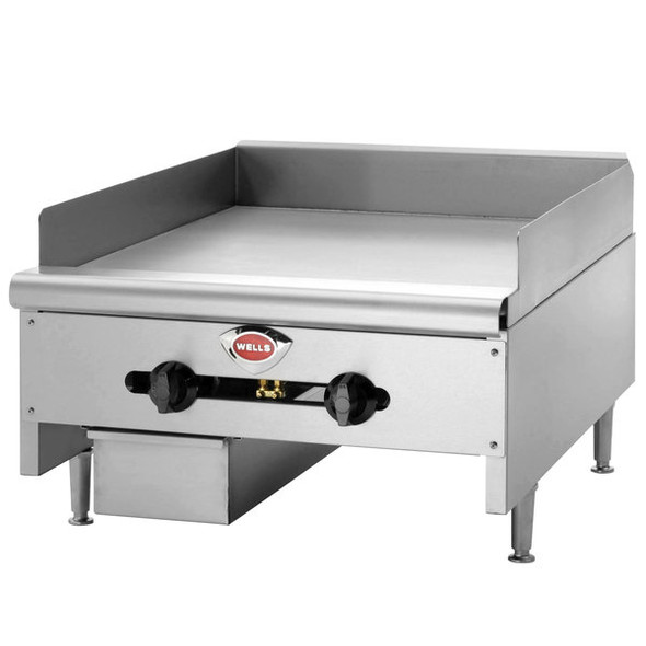 Wells HDTG6030 6 Burner Thermostatic Control HD Gas Griddle - 150K BTU