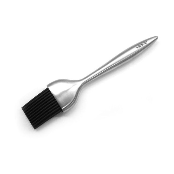 Norpro 2012 Silicone Brush, Black with Stainless Steel Handle