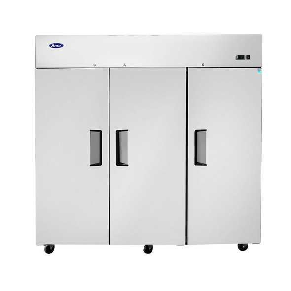 Atosa MBF8003GR 78" Reach-In Upright Freezer, Top Mount, Three Solid Doors, 64.9 Cu. Ft, Stainless Steel