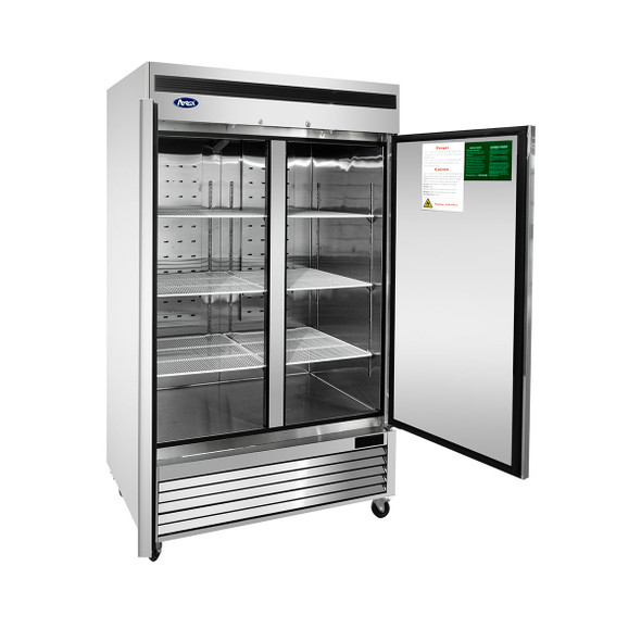 Atosa MBF8503GR 55" Reach-In Upright Freezer, Bottom Mount, Two Solid Doors, 44.77 Cu. Ft, Stainless Steel