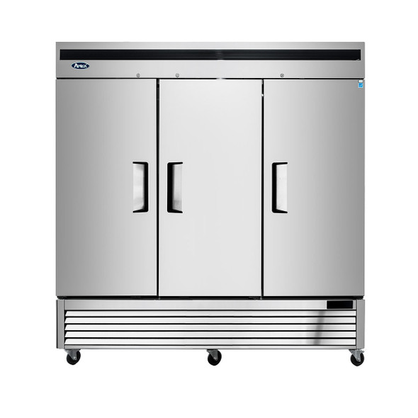 Atosa MBF8504 82" Reach-In Upright Freezer, Bottom Mount, Three Solid Doors, 71.0 Cu. Ft, Stainless Steel