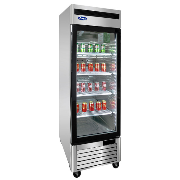 Atosa MCF8705GR 27" Bottom Mount Refrigerator, (1) One Glass Door, 19 Cu/Ft
