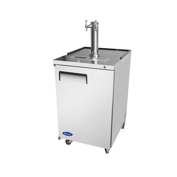 Atosa MKC23GR (1) Double Tap Kegerator Beer Dispenser - Stainless Steel, (1) 1/2 Keg Capacity