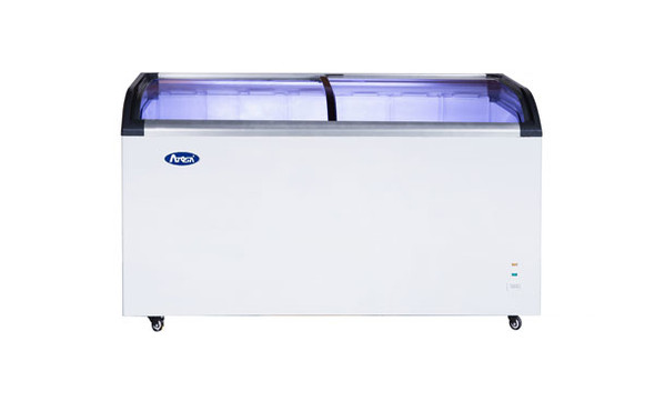Atosa MMF9113 Angle Curved Top Chest Freezer - 12.5 cu. ft.
