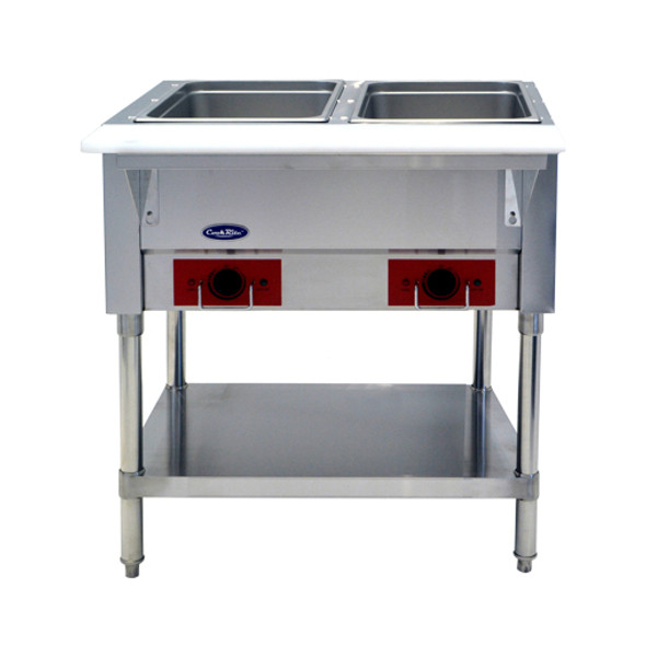 Atosa CSTEA-2 Electric Steam Table, 2 Open Wells - 1000W/120V Atosa CSTEA-2 Electric Steam Table, 2 Open Wells - 1000W/120V