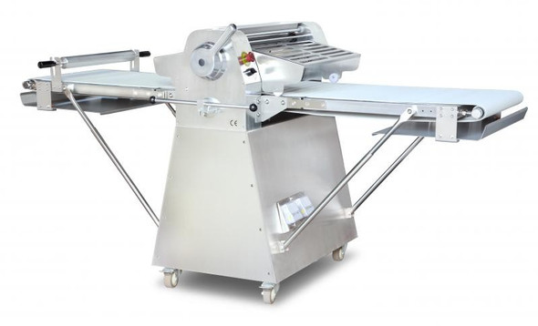 Omcan BE-CN-2083-FSS Stainless Steel Floor Model Dough Sheeter with 108-inch Conveyor Length and 0.5 HP