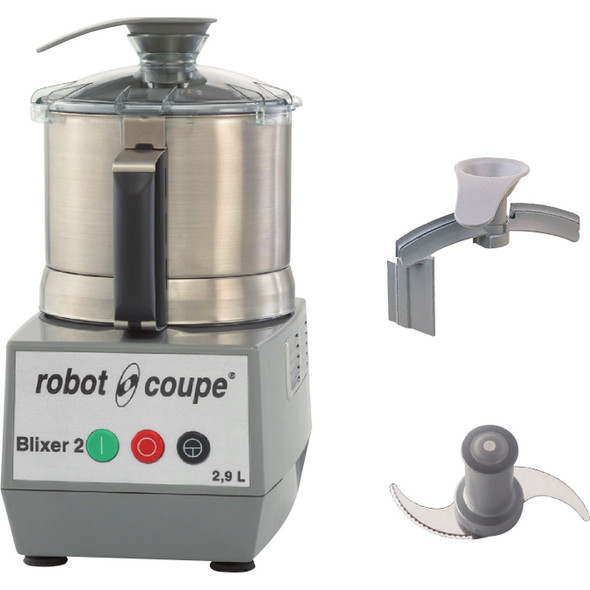 Robot Coupe Blixer 2 Food Processor with 2.5 Qt. Stainless Steel Bowl and Single Speed - 1 hp Robot Coupe Blixer 2 Food Processor with 2.5 Qt. Stainless Steel Bowl and Single Speed - 1 hp