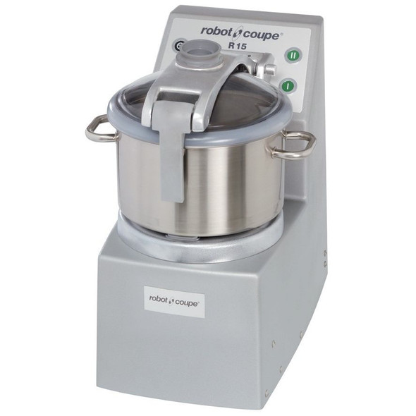 Robot Coupe R15 Ultra Vertical Food Processor with 15 Qt. and 4 Qt. Stainless Steel Bowls - 4 hp Robot Coupe R15 Ultra Vertical Food Processor with 15 Qt. and 4 Qt. Stainless Steel Bowls - 4 hp