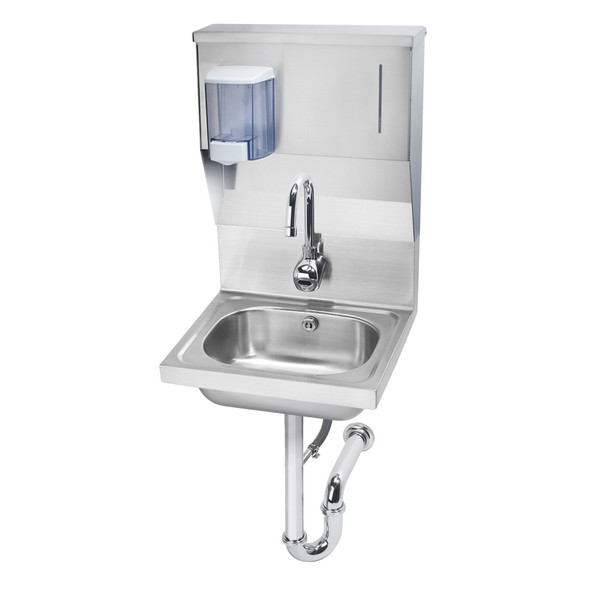Krowne HS-13 16" Wide Hand Sink with Soap and Towel Dispenser