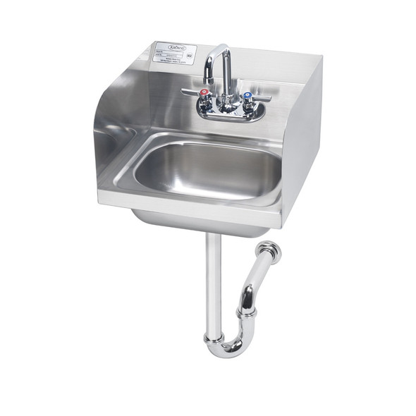 Krowne HS-5 16" Wide Hand Sink with Side Splashes and P-Trap