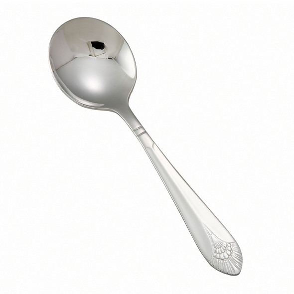 Winco 0031-04 Peacock Bouillon Spoon, Extra Heavyweight - 12/Box