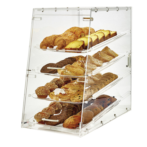 Winco ADC-4 Countertop Acrylic Display Case, 4 trays, 14" x 24" x 24"H