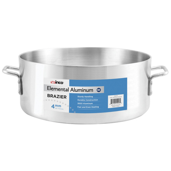 Winco ALB-40 22.8" x 6" Aluminum Brazier Pot - 40 Qt. Winco ALB-40 22.8" x 6" Aluminum Brazier Pot - 40 Qt.