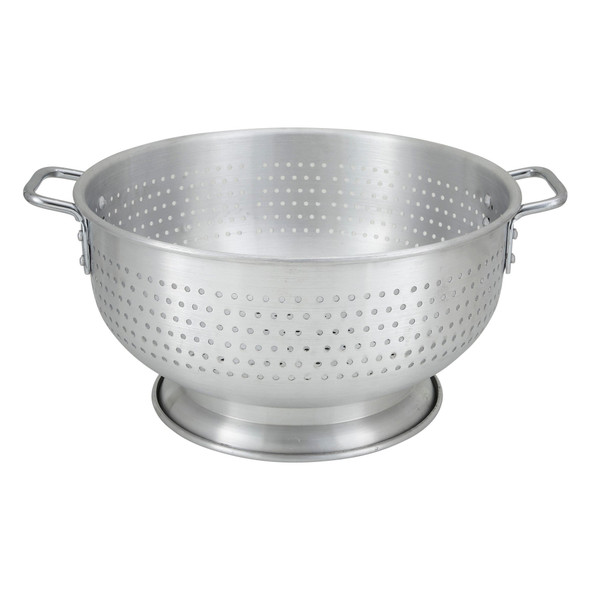 Winco ALO-16BH Aluminum Colander with Handles and Base - 16 Qt.