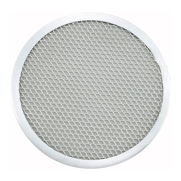 Winco APZS-9 9" Aluminum Seamless Pizza Screen