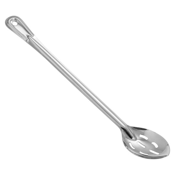 Winco BSST-18 Heavy-Duty Basting Spoon, Stainless Steel, 1.5mm - Slotted, 18"