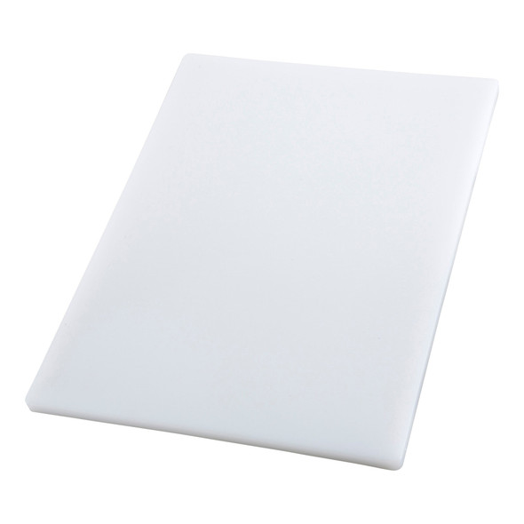 Winco CBH-1218 Rectangular Cutting Board, 12" x 18" x 3/4" - White