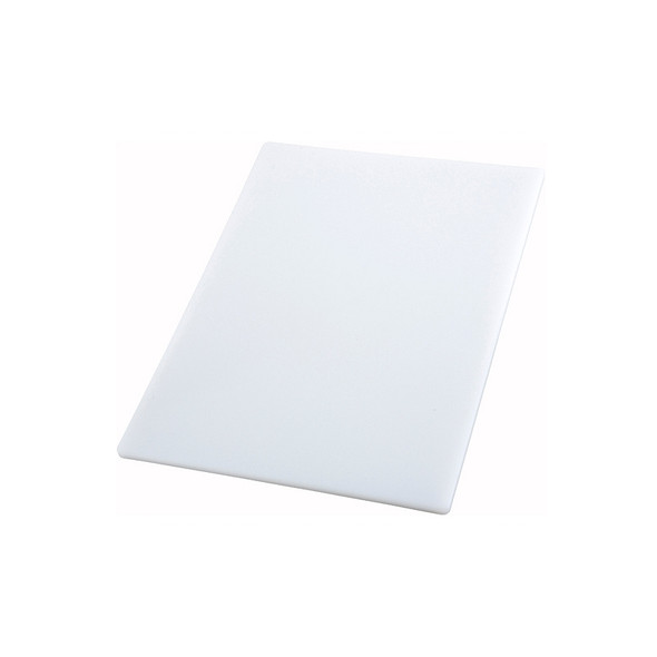 Winco CBWT-1218 Rectangular Cutting Board, 12" x 18" x 1/2" - White