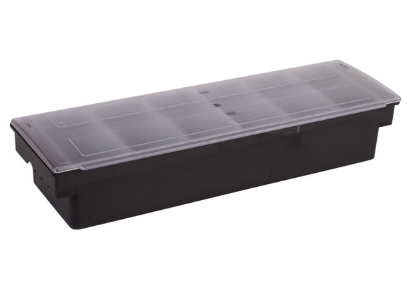 Winco CCH-6 Black Plastic Base Condiment Holder, 6 Compartments