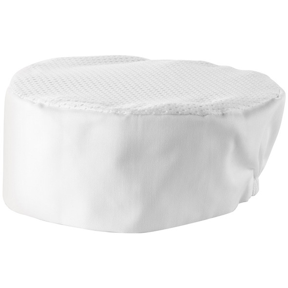Winco CHPB-3WR Chef's Pillbox Hat, White, Elastic Back, Regular Size Winco CHPB-3WR Chef's Pillbox Hat, White, Elastic Back, Regular Size