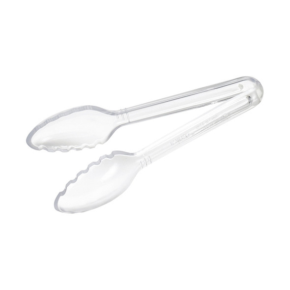 Winco CVST-6C 6" Clear Polycarbonate Serving Tong
