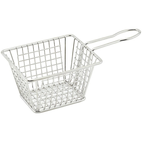 Winco FBM-544T Mini Serving Basket - Rectangular, 5"L x 4"W x 4"H