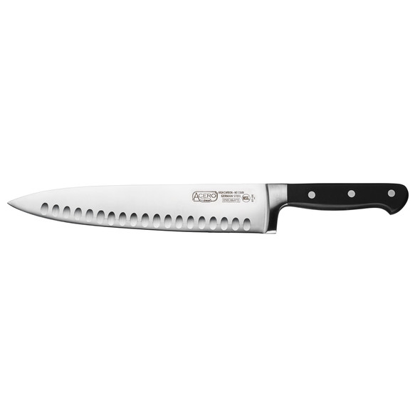 Winco KFP-103 Acero 10" Chef Knife with Hollow Ground