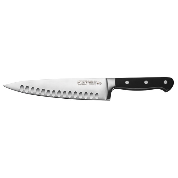 Winco KFP-84 Acero 8" Chef Knife with Hollow Ground