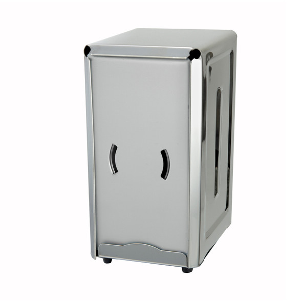 Winco NH-7 3 1/2" x 7" Stainless Steel Napkin Dispenser