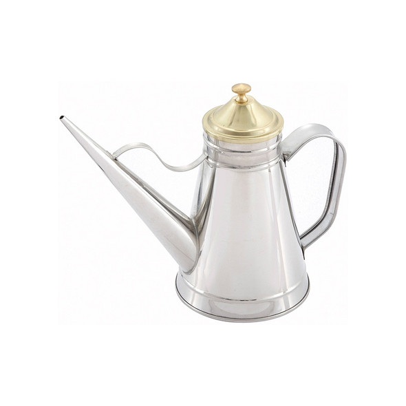 Winco OC-24 24 oz. Oil Can with Brass Cover