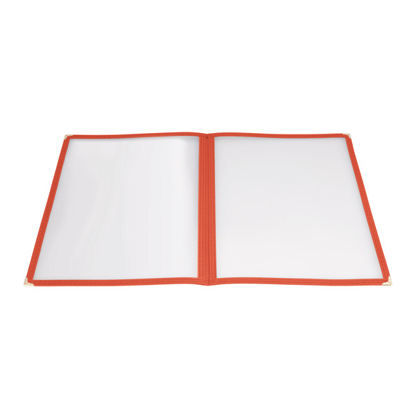 Winco PMCD-9R 9-1/2" x 11" Red Double Pocket Menu Cover