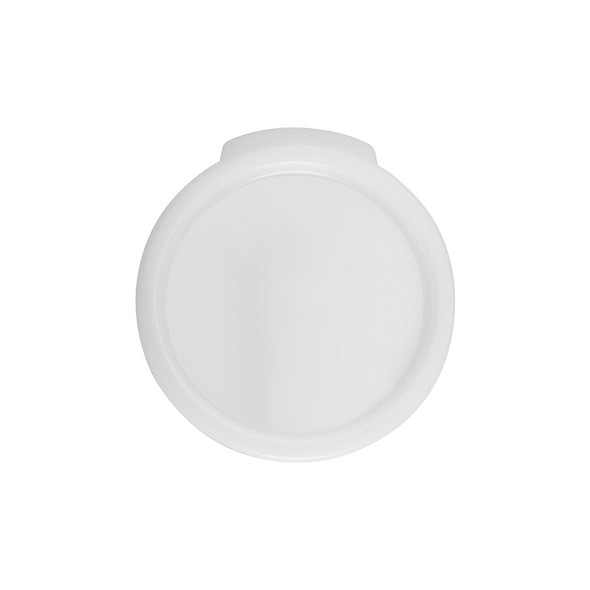 Winco PPRC-1C 1 Qt. White Polypropylene Round Storage Container Lid Winco PPRC-1C 1 Qt. White Polypropylene Round Storage Container Lid