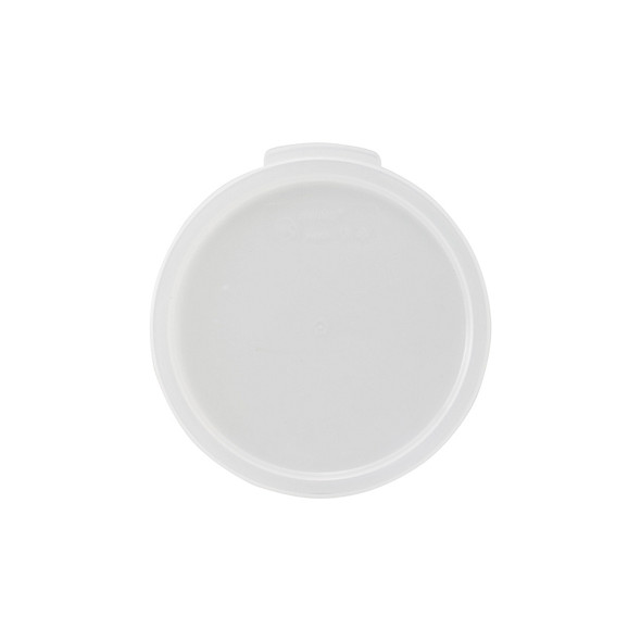 Winco PPRC-68C 6 and 8 Qt. White Polypropylene Round Storage Container Lid Winco PPRC-68C 6 and 8 Qt. White Polypropylene Round Storage Container Lid