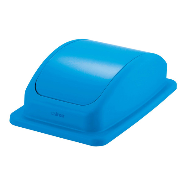 Winco PTCL-23L Blue Trash Can Dome Swing