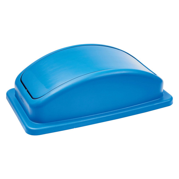 Winco PTCL-23L Blue Trash Can Dome Swing