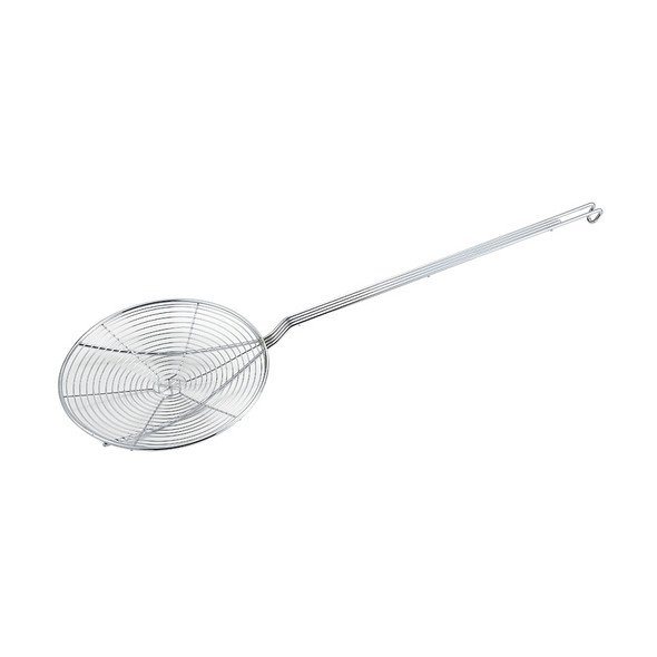 Winco SCF-7 7" Round Nickel Plated Spiral Skimmer