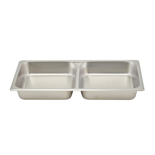 Winco SPFD2 Full Size 2-1/2" Deep Divided Stainless Steel Steam Pan Winco SPFD2 Full Size 2-1/2" Deep Divided Stainless Steel Steam Pan