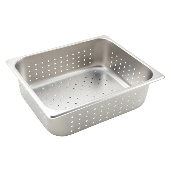 Winco SPHP4 Half Size 4" Deep Perforated Stainless Steel Steam Table Pan - 25 Gauge Winco SPHP4 Half Size 4" Deep Perforated Stainless Steel Steam Table Pan - 25 Gauge