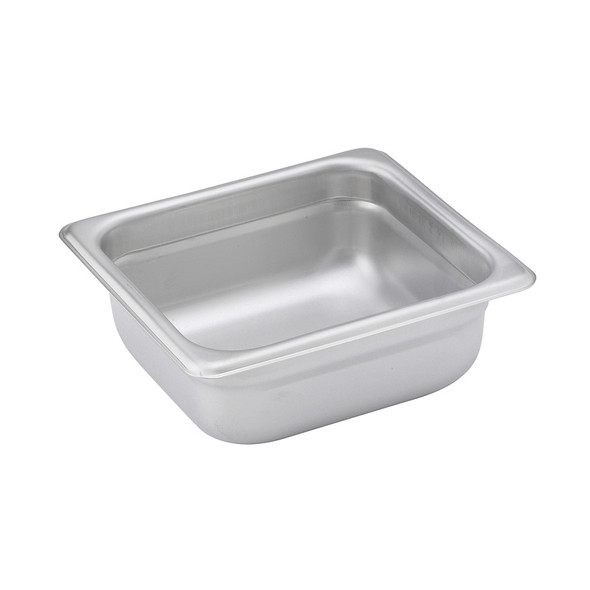 Winco SPJM-602 1/6 Size 2 1/2" Deep Anti-Jam Stainless Steel Steam Table Pan - 24 Gauge