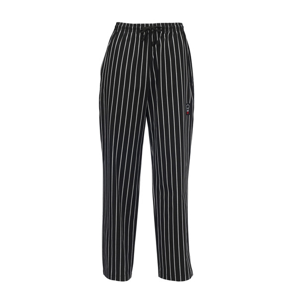 Winco UNF-3CL Unisex Chef Pants - Chalk Stripe, Large