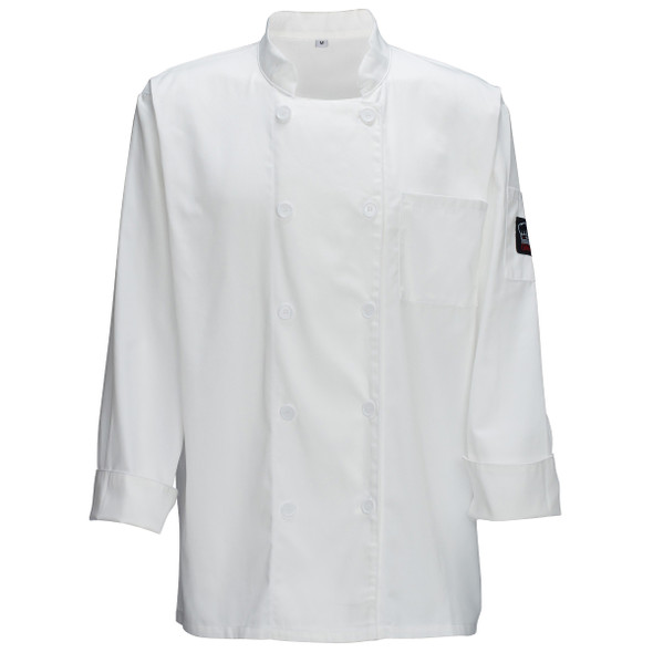 Winco UNF-5WXXL Unisex Chef Jacket, Tapered Fit - White, 2X-Large