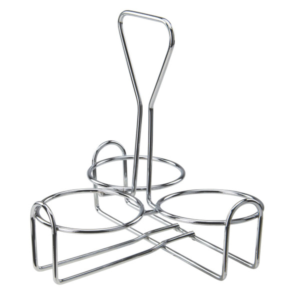 Winco WH-4 Chrome Plated 3-Ring Condiment Jar Rack