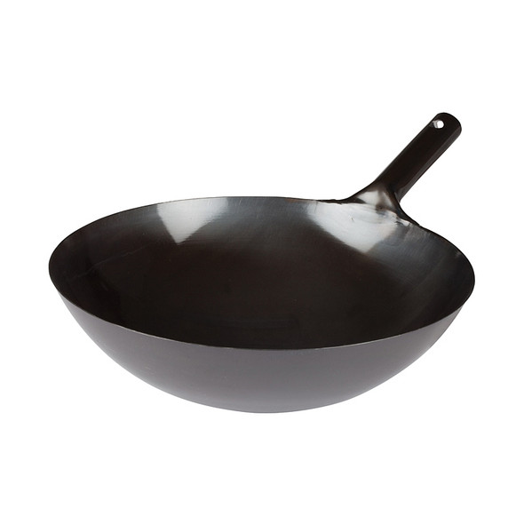 Winco WOK-36 16" Black Carbon Steel Wok