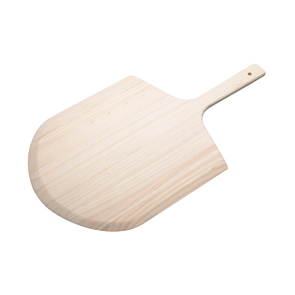 Winco WPP-1424 14" x 15" Pizza Peel with 24" Wooden Handle