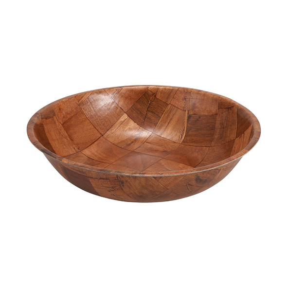 Winco WWB-18 16" Woven Wood Salad Bowl