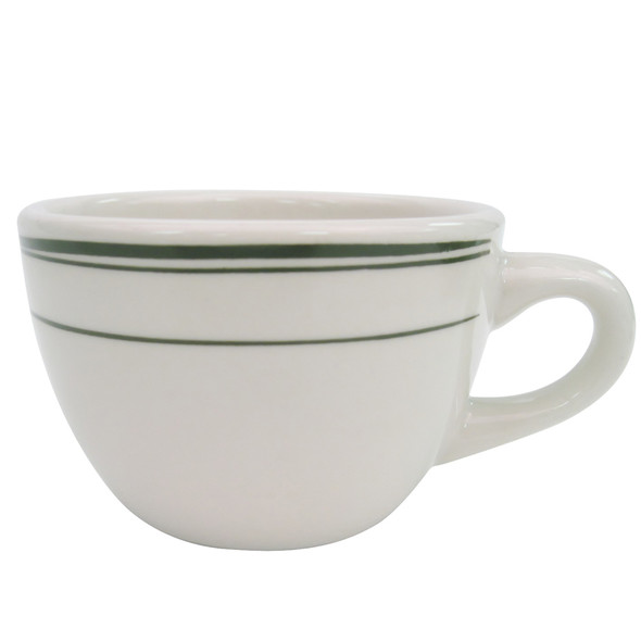CAC GS-37 7 oz. American White Stoneware Short Cup - 36/Case