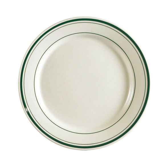 CAC GS-9 9 3/4" American White Round Stoneware Plate - 24/Case