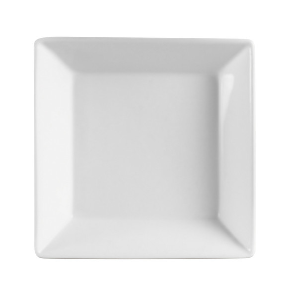 CAC KSE-B6 15 oz. Super White Square Porcelain Bowl - 24/Case